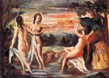 ヌード Painting - パリの審判 ポール・セザンヌ 印象派の裸婦